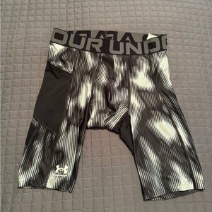 Under Armour Men’s Heat Guard Compression Printed Long Shorts Size L NWOT